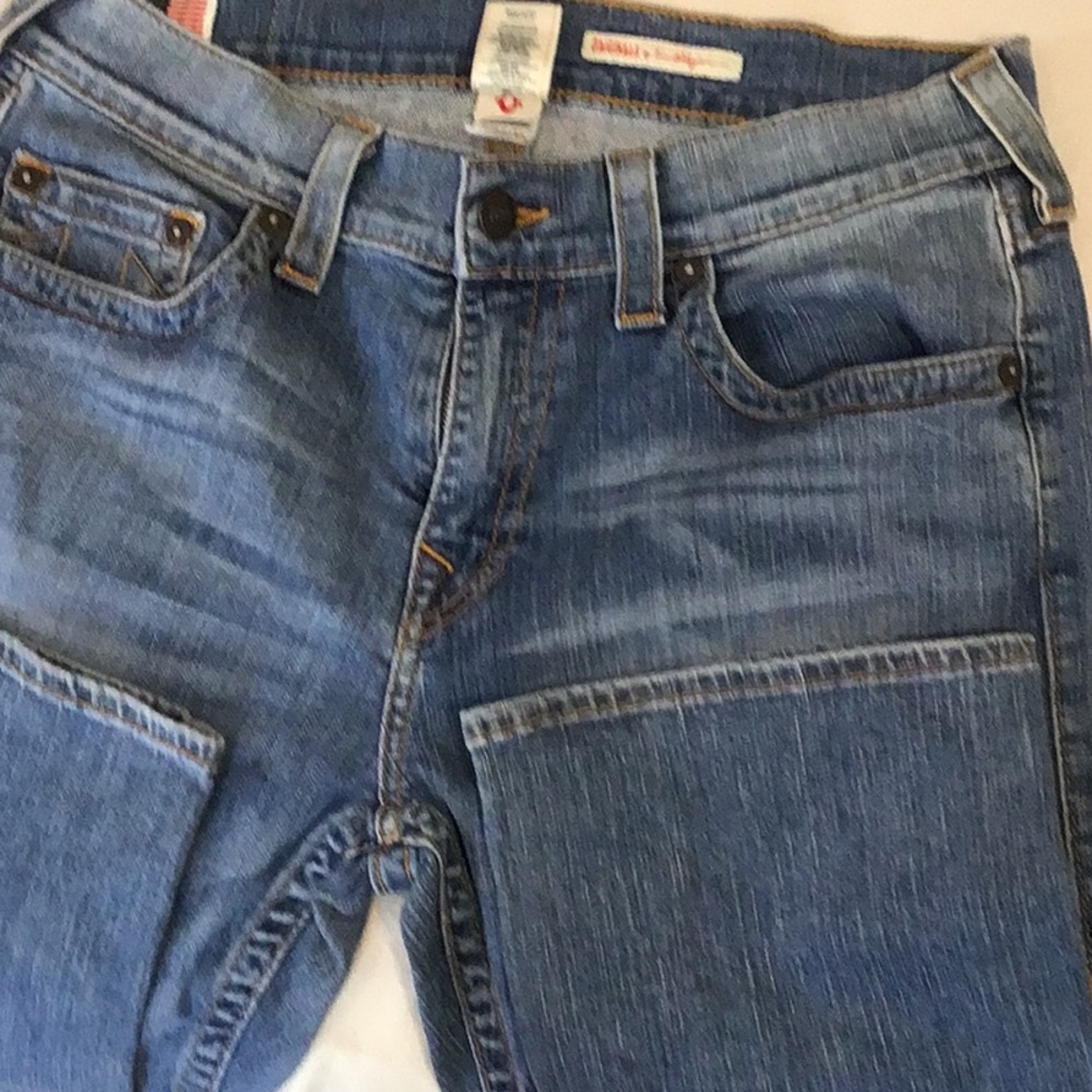 True religion relax fit Bobby size 33 light blue denim, pre-worn excellent condi